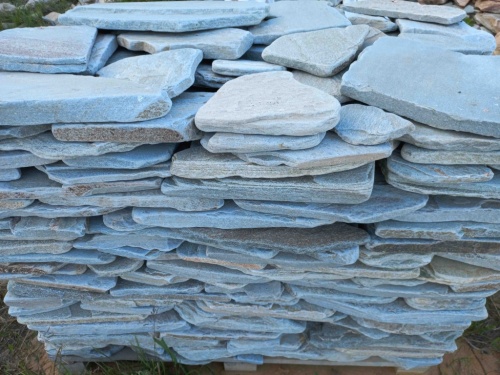 Плитняк златолит зелёный галтованный для цоколя купить в Ставропольском крае